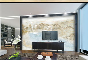 天然與意境的融合 大理石紋電視背景墻的藝術(shù)之美